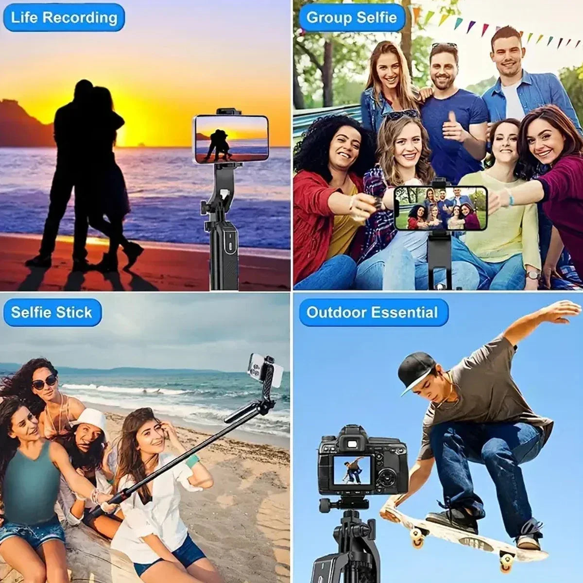 360° Rotating Portable Camera Tripod – Wireless Remote for Video Recording, Live Streaming & Vlogging