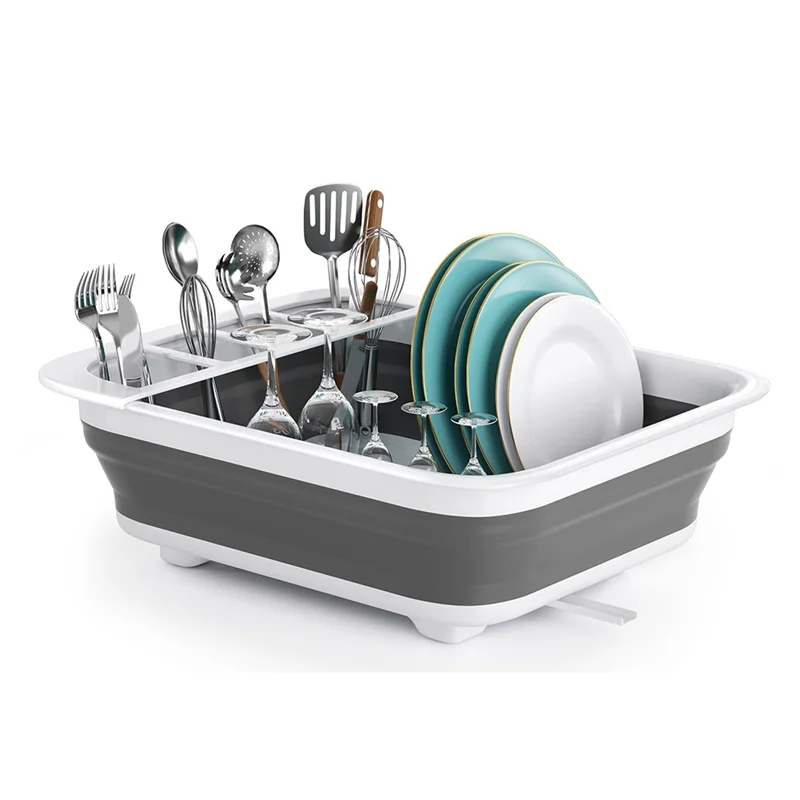 AT21-Tableware Storage Organizer Tableware Storage Organizer With Drying Shelf,Home Essential