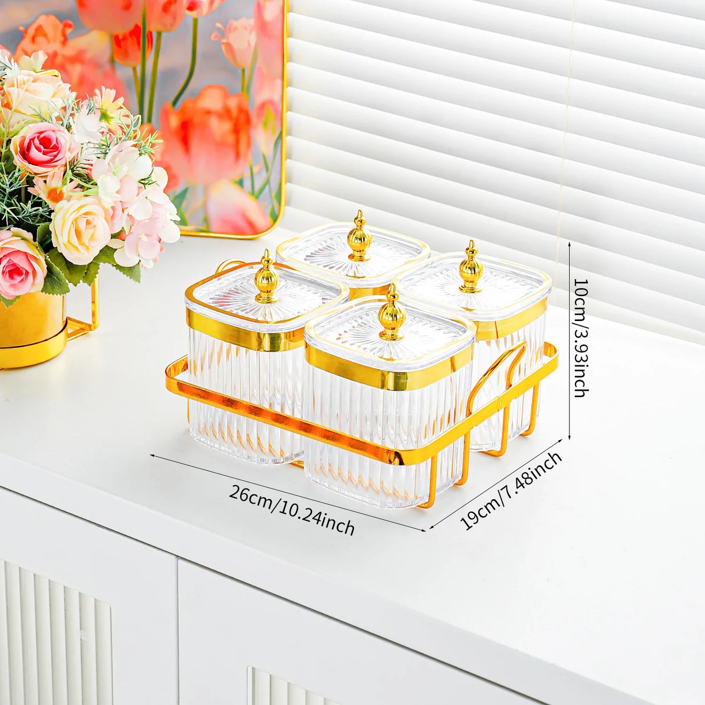 Kitchen Large-capacity Sealed Jar Grain Spice Storage Box Set Snack Nuts Household Moisture-proof Storage Jar