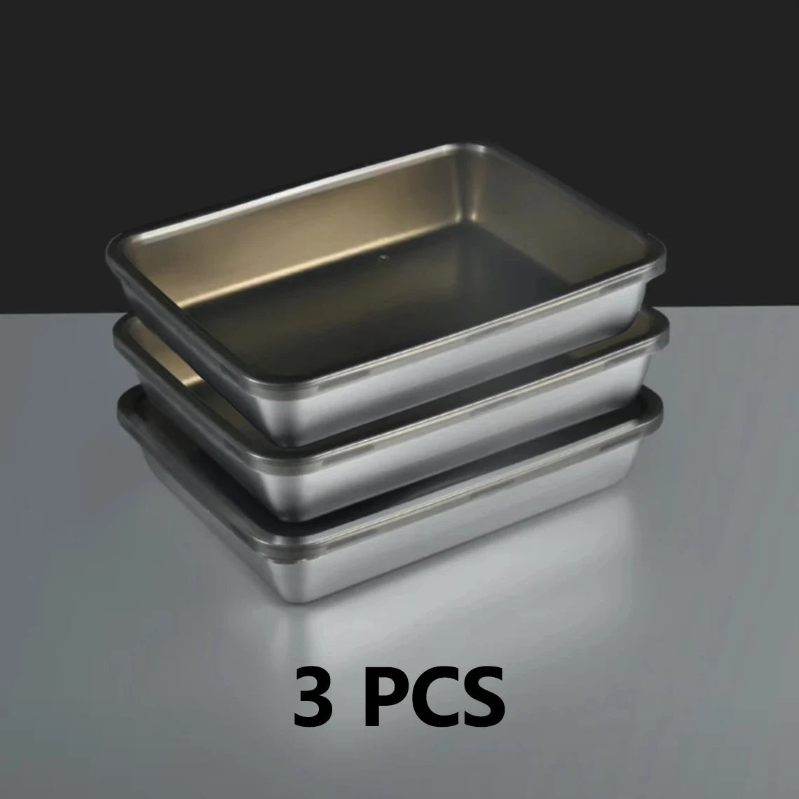 Durable Stainless Steel Kitchen Organizers, Food Storage Containers, Multipurpose Rectangular Kitchen Organizers for Fridge