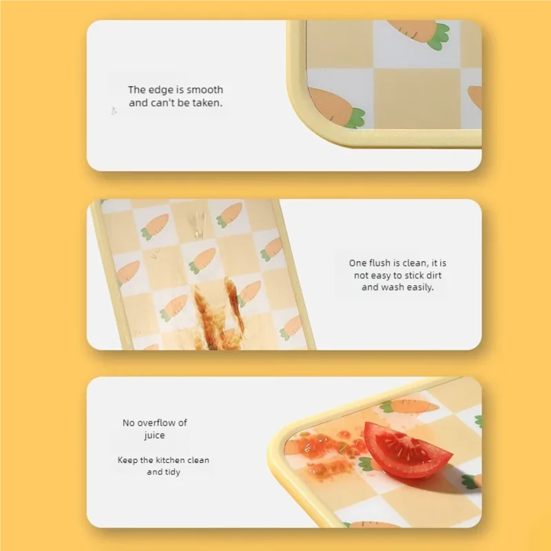 Kitchen Cutting board Creative Fruit PP Cutting board Spill-proof sink Picnic camping Home antibacterial cutting board