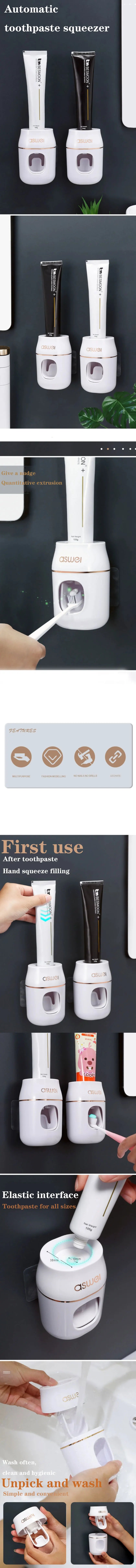 Upgrade Your Bathroom with This 1pc Toothpaste Squeezer and Storage Rack