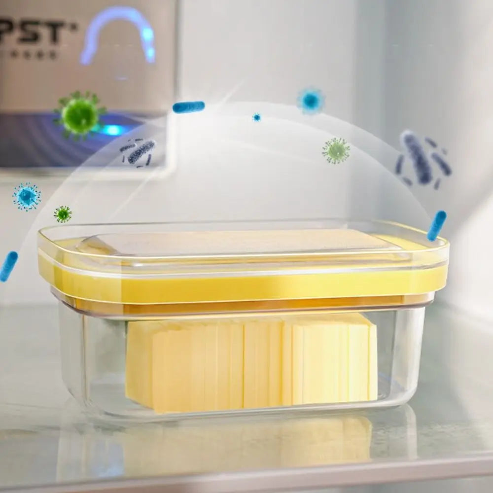 Kitchen Gadgets Hand Press Butter Keeper Plastic with Sealing Lid Butter Slicing Box Anti-Scratch Butter Slice Container Fridge