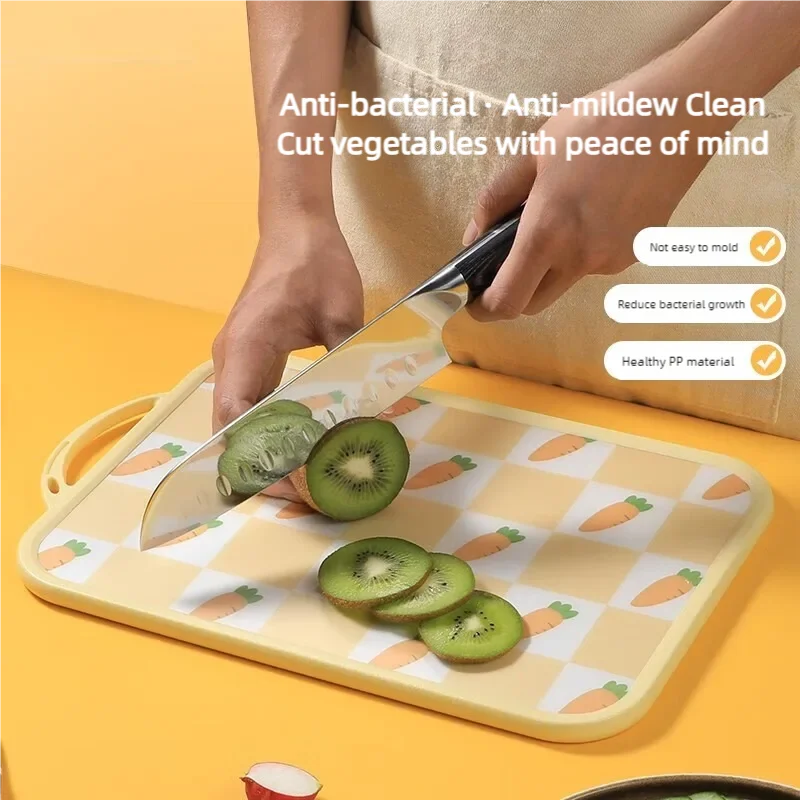 Kitchen Cutting board Creative Fruit PP Cutting board Spill-proof sink Picnic camping Home antibacterial cutting board