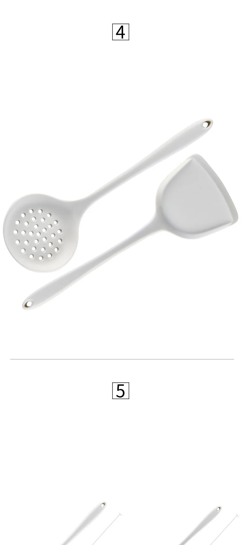 6PCS Silicone Kitchenware Non-Stick Cookware Kitchen Utensils Set Spatula Shovel Spoon Cooking Tool Set Withl Storage Bucket Too