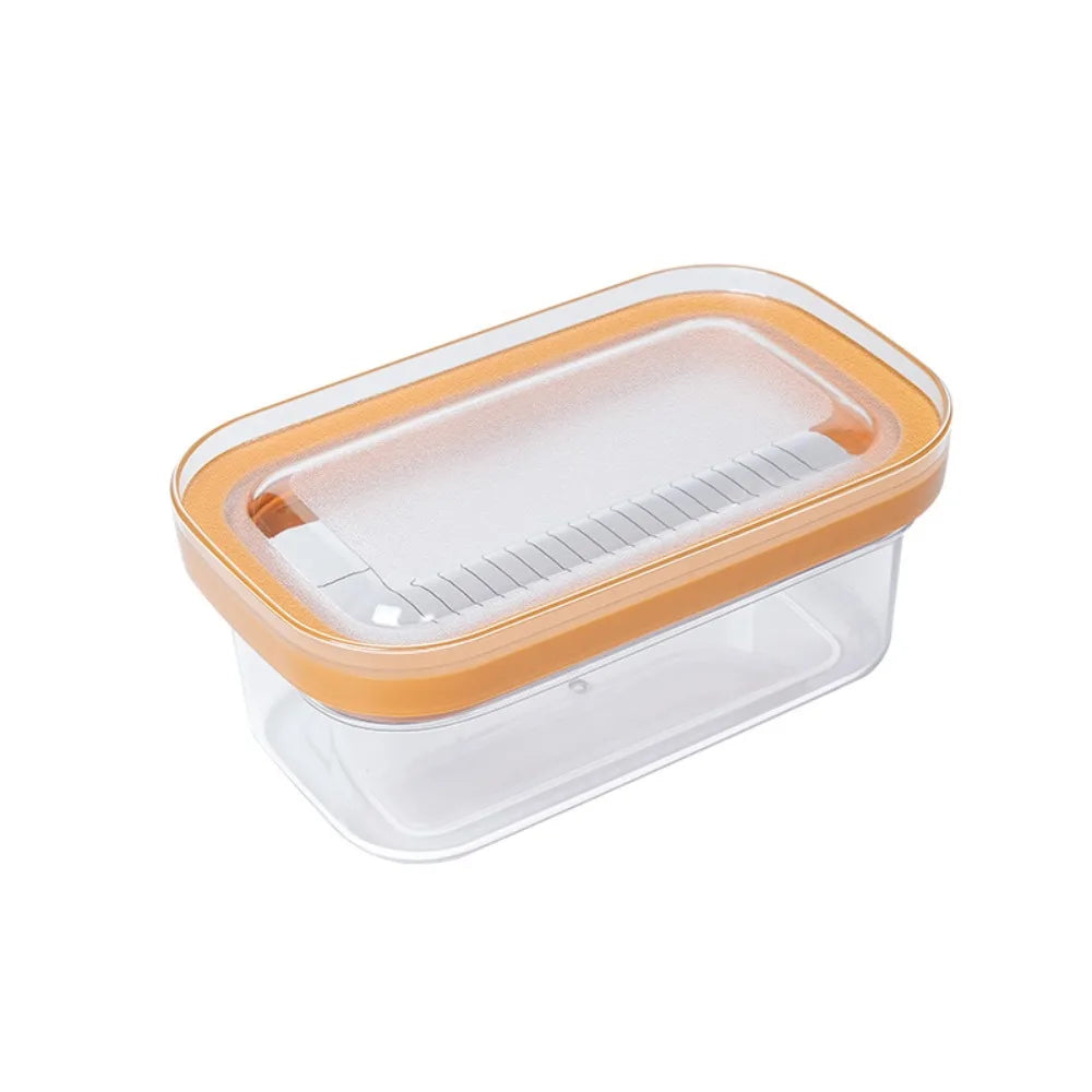 Kitchen Gadgets Hand Press Butter Keeper Plastic with Sealing Lid Butter Slicing Box Anti-Scratch Butter Slice Container Fridge