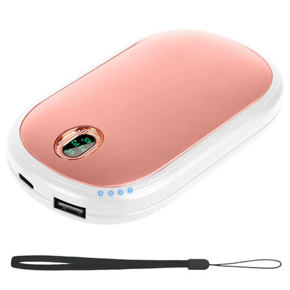 Rechargeable Hand Warmer – Electric Pocket Warmer with Power Bank, Digital Display & Double-Sided Heating