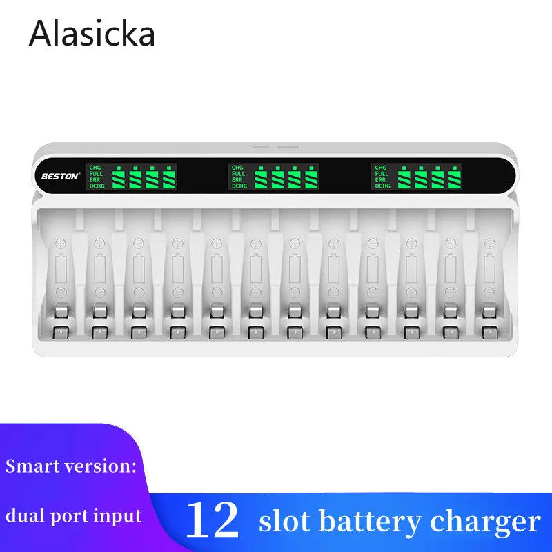 12-Slot AA/AAA Battery Charger
