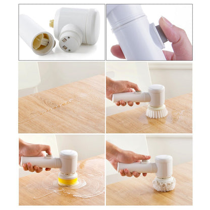 Electric Cleaning Brush 5-in-1 – Magic Electric Bathtub Brush for Bathroom & Housework Cleaning