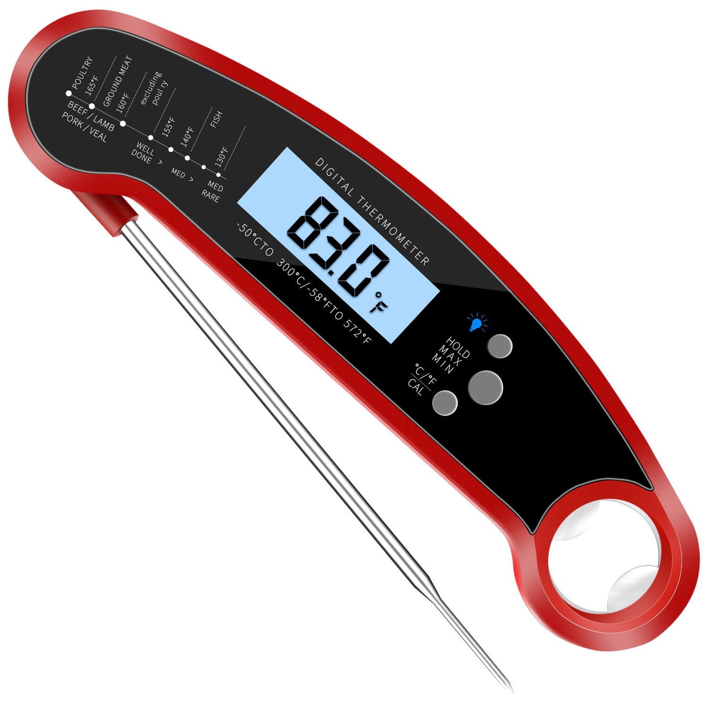 Digital Food & Barbecue Thermometer – Instant Read Temperature Measurement for Cooking & Grilling