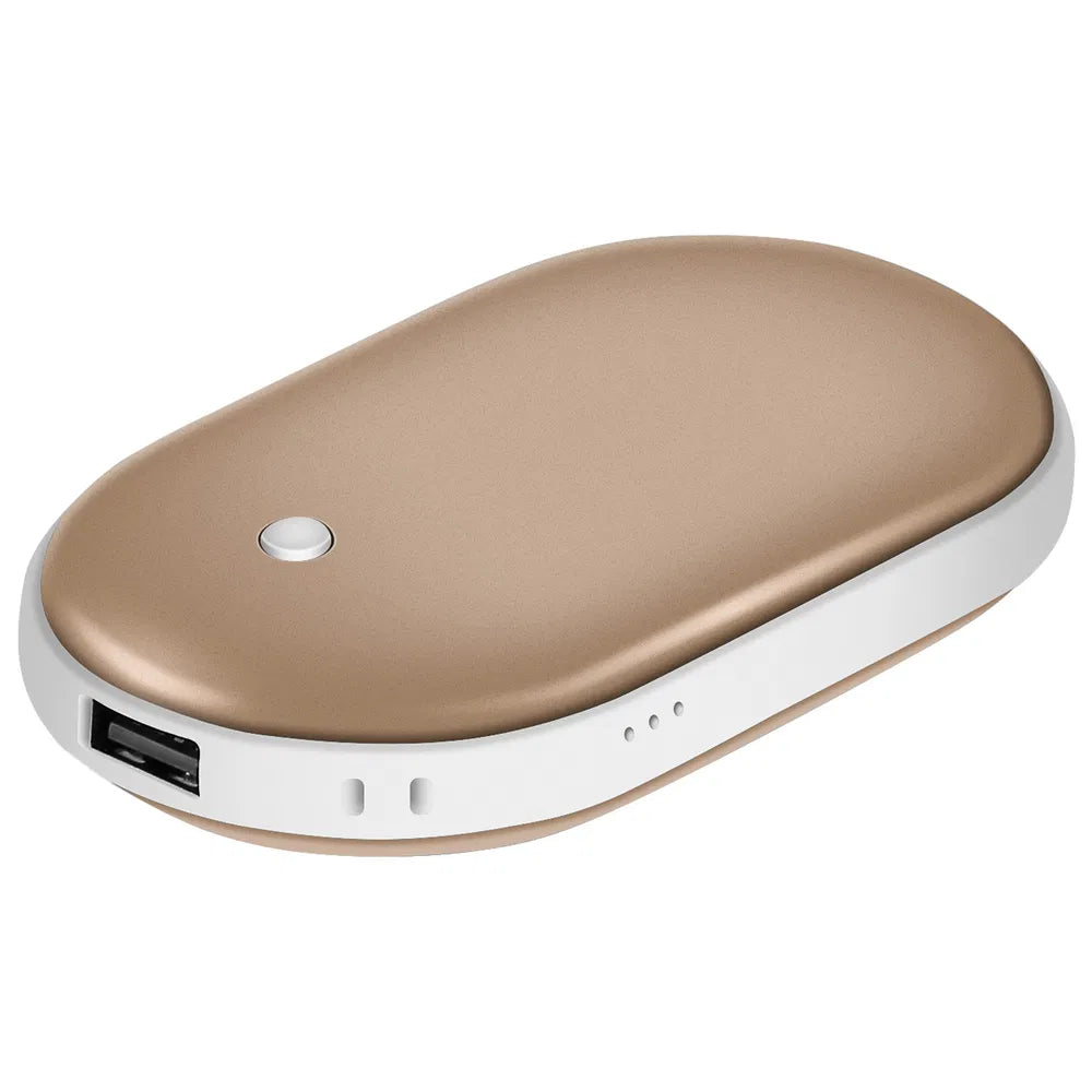 Portable Hand Warmer 5000mAh – Rechargeable Double-Sided Heating Handwarmer Power Bank