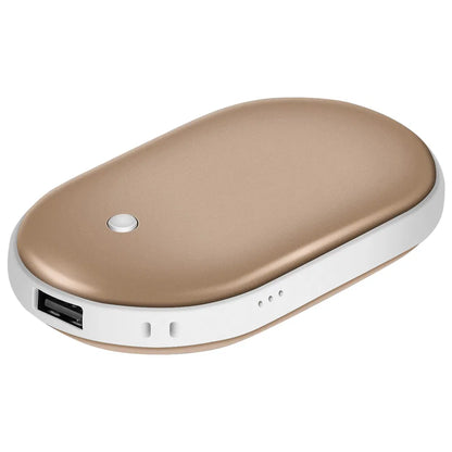 Portable Hand Warmer 5000mAh – Rechargeable Double-Sided Heating Handwarmer Power Bank