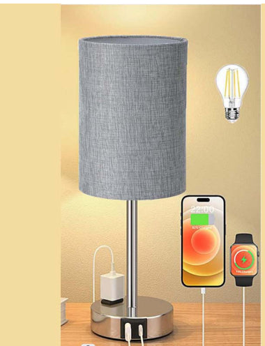 Rechargeable Fabric Table Lamp – Mobile Phone Powered LED Light for Living Room & Bedroom Décor