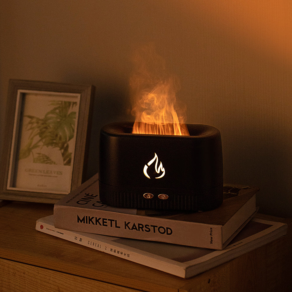 Flame Humidifier Aroma Diffuser – Silent Essential Oil Machine for Home & Bedroom Relaxation