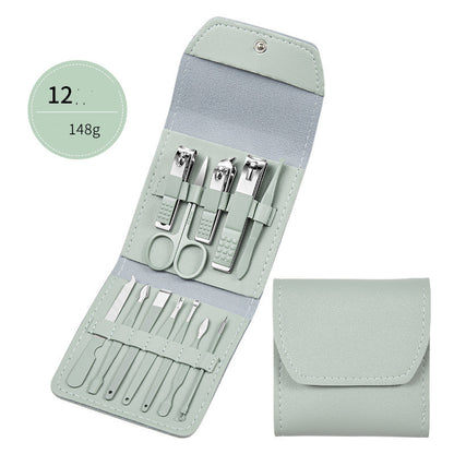 Professional Nail Clippers & Grooming Set – Scissors, Pliers, Pedicure Knife & Ear Spoon with Case