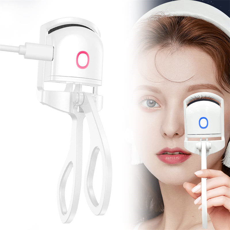 Heated Electric Eyelash Curler – Mini Portable Rechargeable Curler with Temperature Control