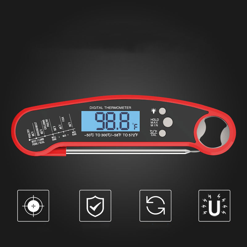 Digital Food & Barbecue Thermometer – Instant Read Temperature Measurement for Cooking & Grilling