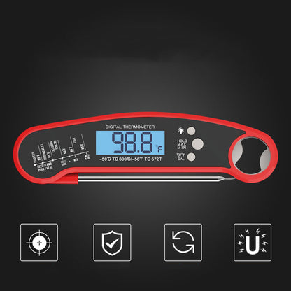 Digital Food & Barbecue Thermometer – Instant Read Temperature Measurement for Cooking & Grilling