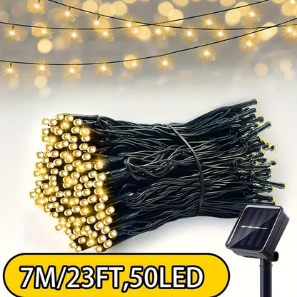 Solar LED String Lights – Outdoor Waterproof Garden & Patio Decoration