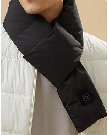 USB Heated Rabbit Fur Scarf – Winter Warmth Neck Wrap for Cozy Comfort