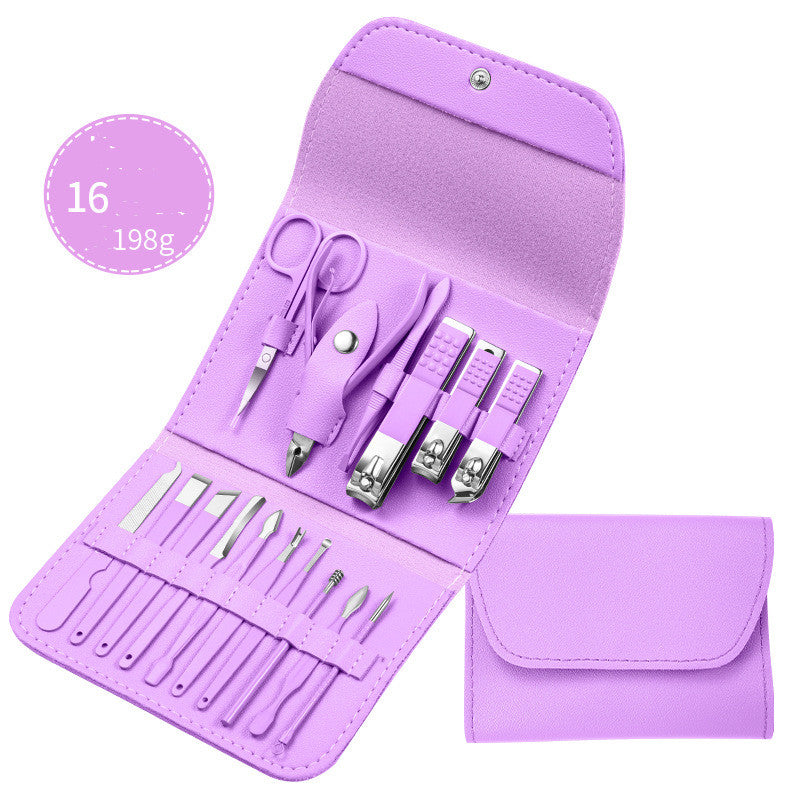Professional Nail Clippers & Grooming Set – Scissors, Pliers, Pedicure Knife & Ear Spoon with Case