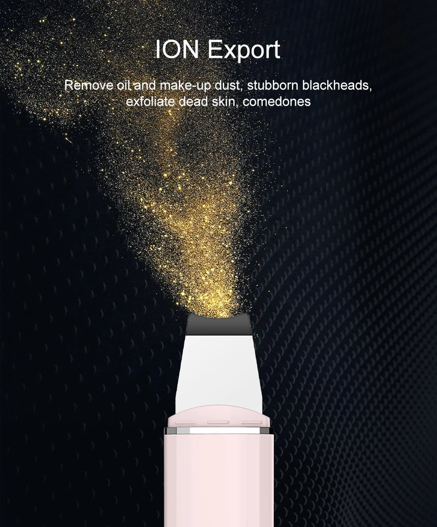 Ultrasonic Skin Scrubber Deep Cleaning Peeling Shovel Limpiador Facial Skin Care Face Lifting Machine