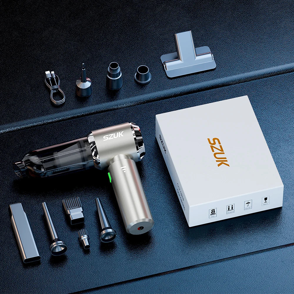 SZUK Mini Car Vacuum Cleaner – 98500Pa Wireless Handheld Portable Vacuum with Powerful Suction