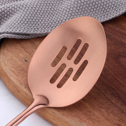 Stainless Steel Cooking Tool,Turner,Soup Spoon, Pasta Fork, Kitchen Accessories, Cooking Utensil, Rose Gold, 1Pc