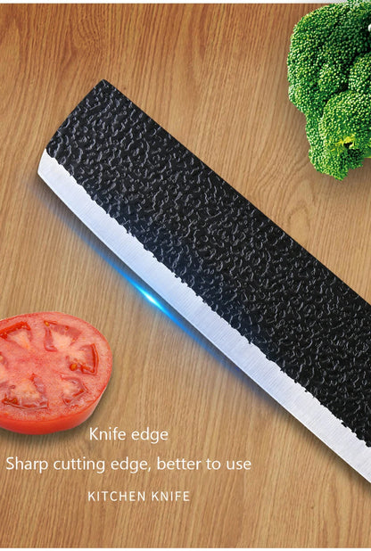 6pcs Kitchen Knives Set Chef Slicing Knives Set Meat Cleaver Fruit Knife Peeler Scissors Stainless Steel Cooking Set Tools
