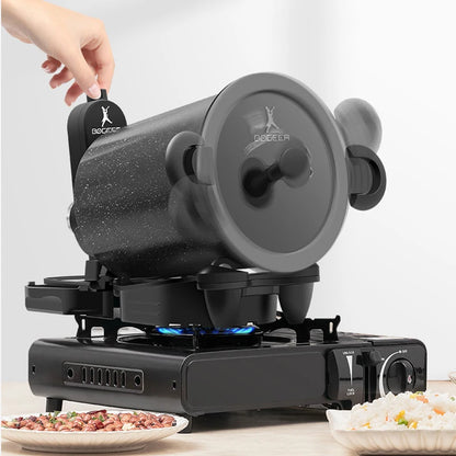 Home & Outdoor Multifunctional Cooking Machine – 360° Rotating Fryer for Rice, Noodles & Barbecue