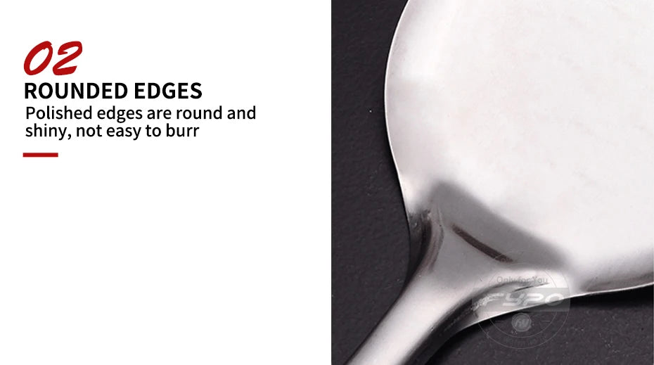 Stainless Steel Cooking Utensils Kitchen 6 Pics With Storage Rack Spatula Colander Cookware Kitchen Tools Serving Soup Spoon