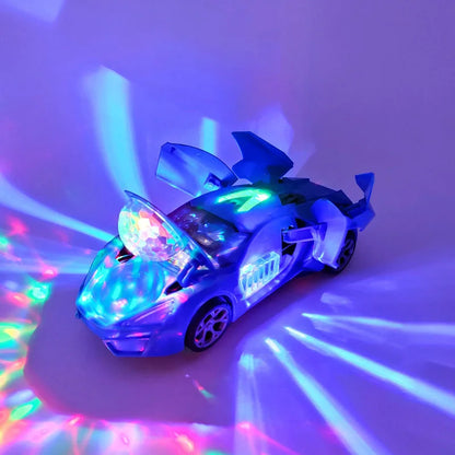 Electric Dancing & Deforming Police Car Toy – Rotating, Music, Lights – Gift for Kids