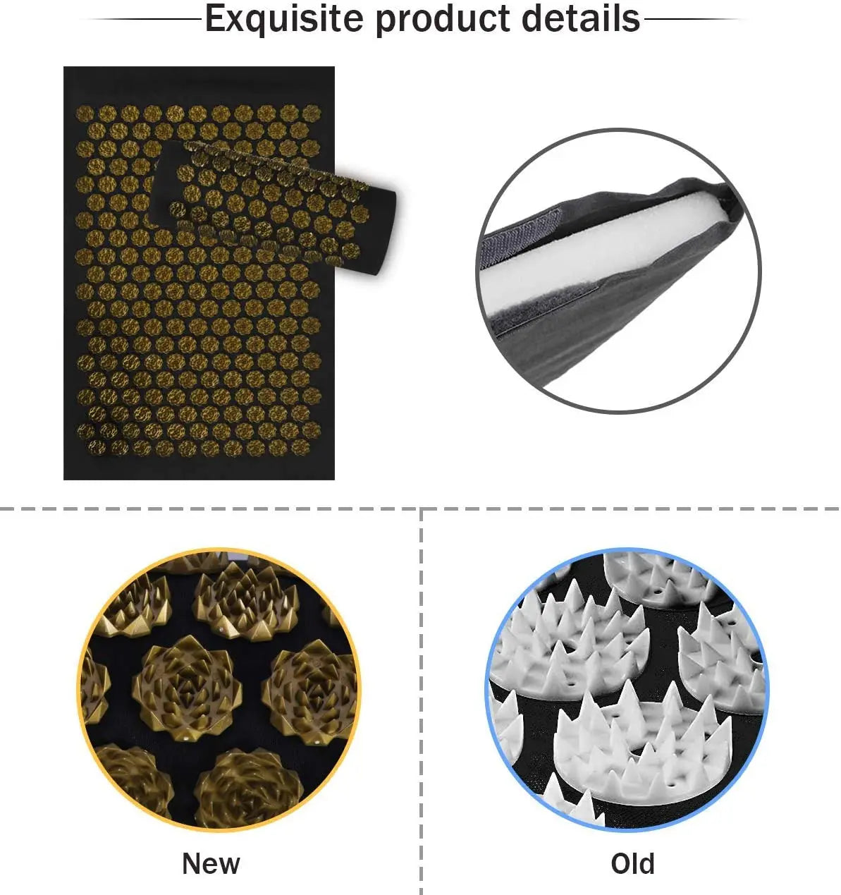 Acupressure Massage Mat & Cushion – Lotus Spike Acupuncture Mat for Neck, Back & Feet