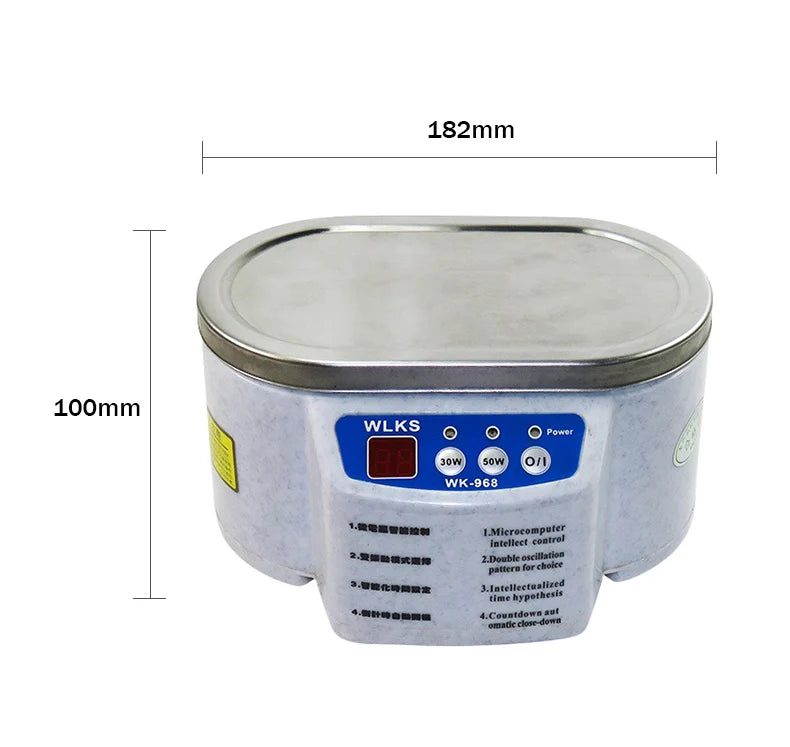 30/50W Ultrasonic Cleaner – Dual Frequency Digital Cleaning Machine for Jewelry, Glasses & Watches