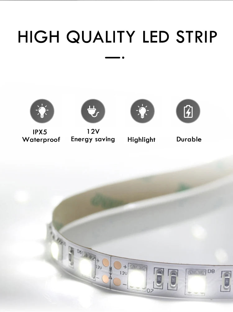 50CM/60cm Round Smart Makeup Bathroom Mirror 3 Color Adjustable LED LIght Multi-Function With Demist Bluetooth Speaker