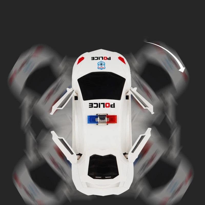 Electric Dancing & Deforming Police Car Toy – Rotating, Music, Lights – Gift for Kids