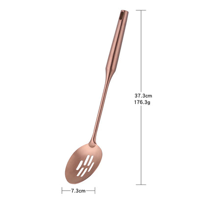 Stainless Steel Cooking Tool,Turner,Soup Spoon, Pasta Fork, Kitchen Accessories, Cooking Utensil, Rose Gold, 1Pc