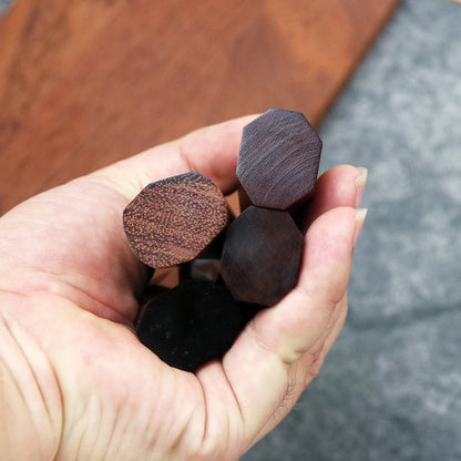 DIY Kitchen Environmentally FriendlyNatural Resin Yellow Ebony White Shadow Wood Details Accessories Octagonal Handle EDC Tools