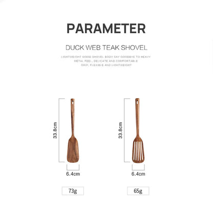 1-7pcs/set Teak natural wood tableware spoon colander spoon special nano soup skimmer cooking spoon wooden kitchen tool kit