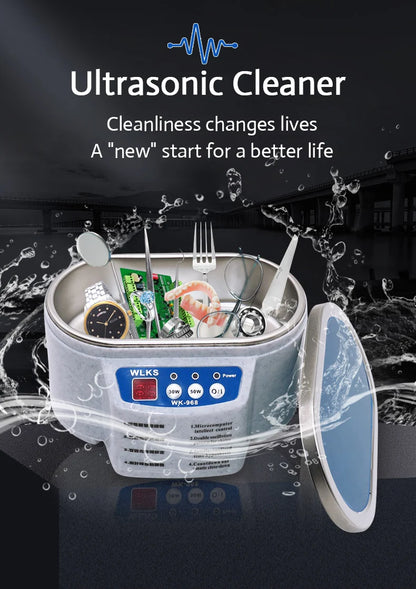 30/50W Ultrasonic Cleaner – Dual Frequency Digital Cleaning Machine for Jewelry, Glasses & Watches