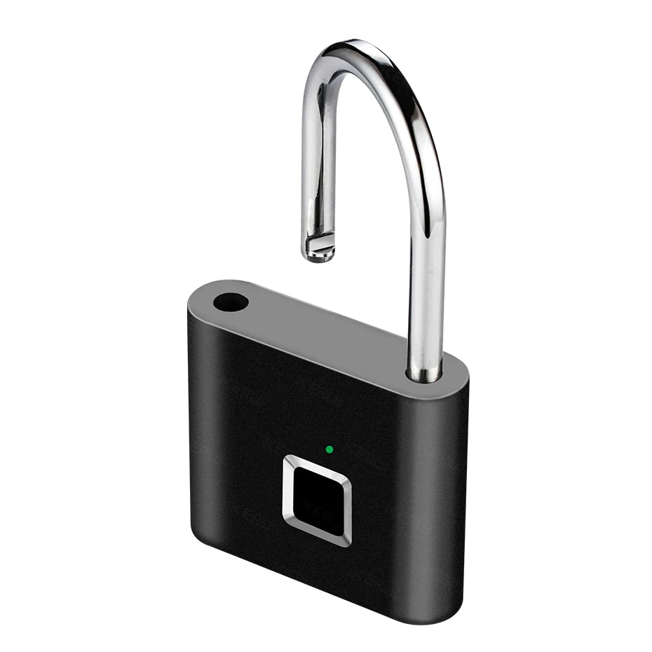 KERUI Smart Fingerprint Padlock Waterproof Fingerprint Keyless Door Lock Type C Rechargeable Security Padlock for House