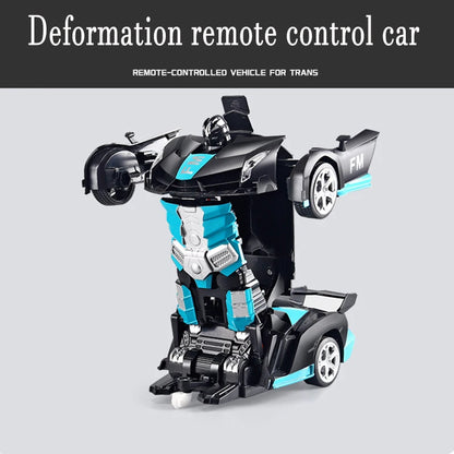 2-in-1 Electric RC Transforming Car Robot – One-Key Deformation Remote Control Sports Car Toy for Kids