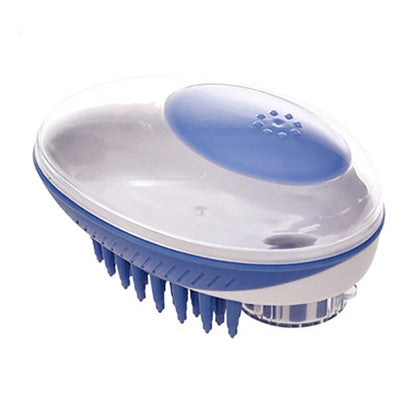 2-in-1 Pet Bath Brush & Massage Comb Soft Silicone Dog & Cat Grooming Tool