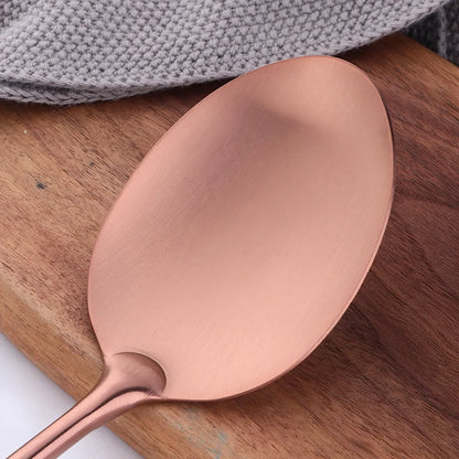 Stainless Steel Cooking Tool,Turner,Soup Spoon, Pasta Fork, Kitchen Accessories, Cooking Utensil, Rose Gold, 1Pc