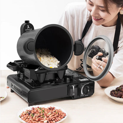 Home & Outdoor Multifunctional Cooking Machine – 360° Rotating Fryer for Rice, Noodles & Barbecue