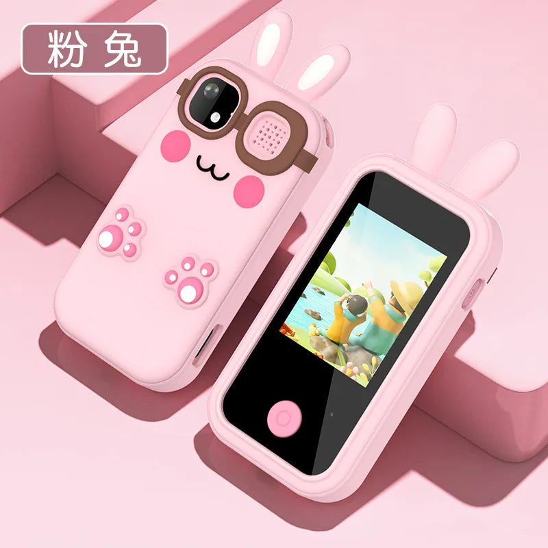 Unicorn Kids Smartphone Toy with HD Camera & Touchscreen | Cartoon Puzzle Games & Music Player | No SIM Card, Gift for Girls & Boys