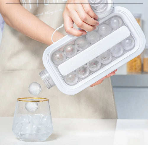 2-in-1 Silicone Ice Ball & Cold Drink Mold – Portable Collapsible Ice Maker for Home, Travel & Drinks