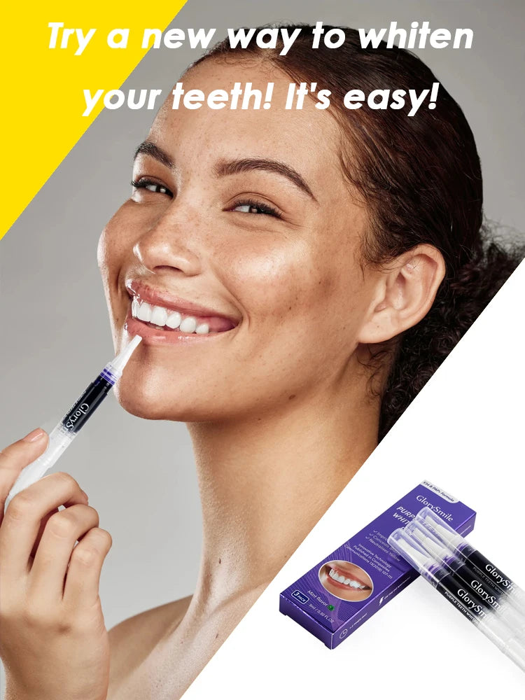 Instant Teeth Whitening Pen – Purple Formula for Tooth Stain Removal, No Sensitivity
