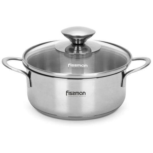 Kitchen 14cm Stainless steel cookware BAMBINO Saucepot with glass lid Induction mini Stockpot