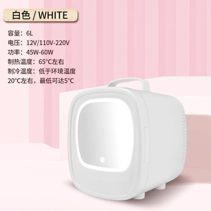 Car & Home Mini Beauty Refrigerator – Dual-Purpose Cosmetic Makeup Mask Fridge